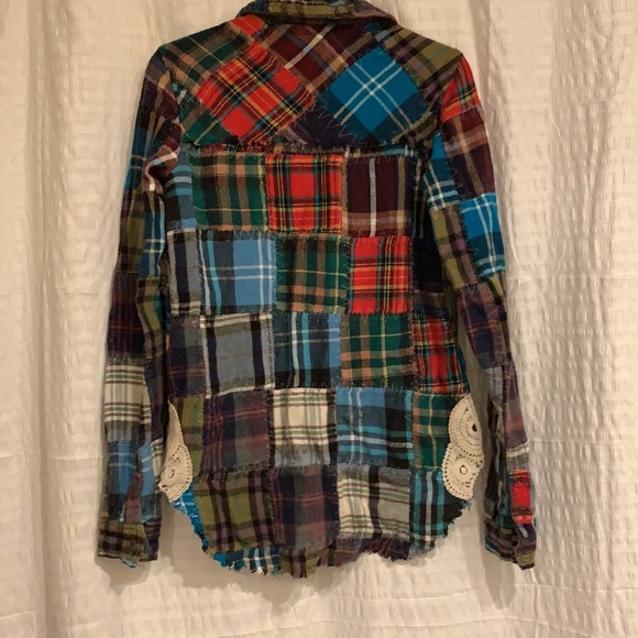 Free people patchwork flannel Small EUC - Picture 5 of 6